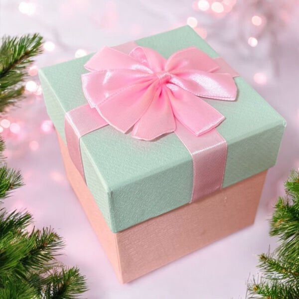 Pembe Kurdeleli Hediye Kutusu